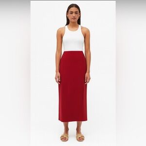 NYCC New York Clothing Co. Elegant Red Midi Skirt.   Size-Medium